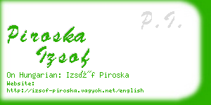 piroska izsof business card